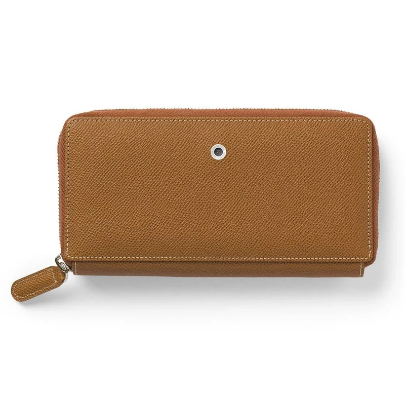 Faber-Castell GRAF von 118962 Women's Purse Cognac with Zip Epsom Calf Leather