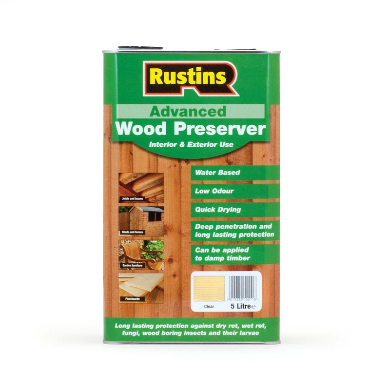 Rustins AWCL5000 Advanced Wood Preserver, Clear 5L