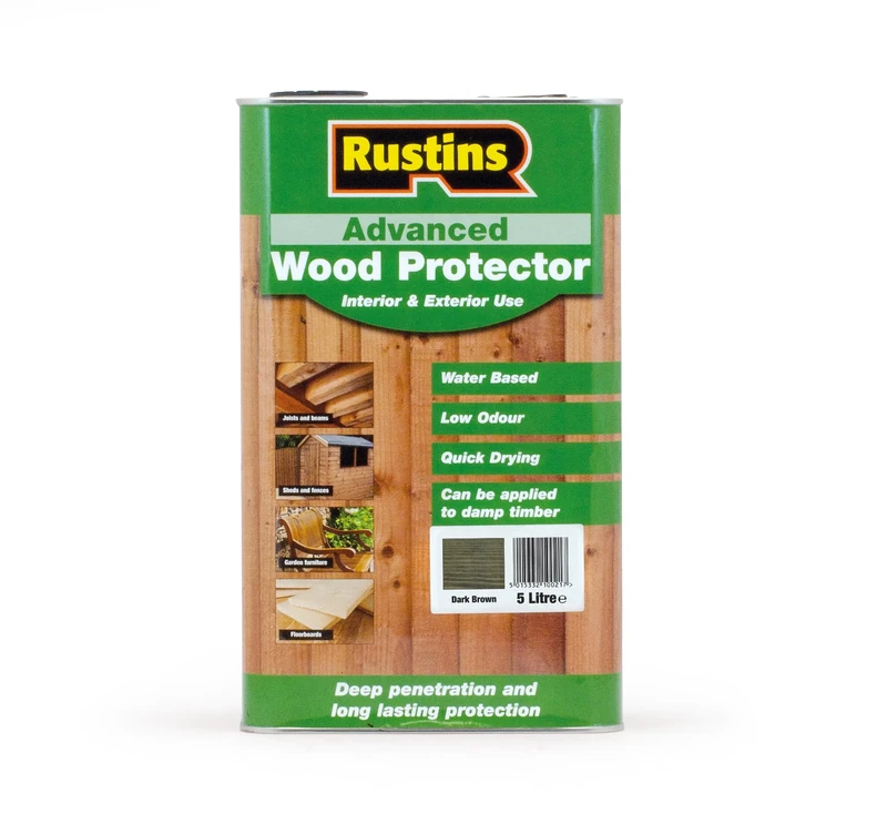 Rustins Advanced Wood Preserver Dark Brown 5L