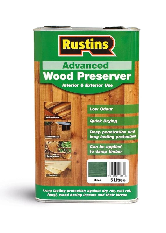 Rustins Advanced Wood Preserver Green 5L