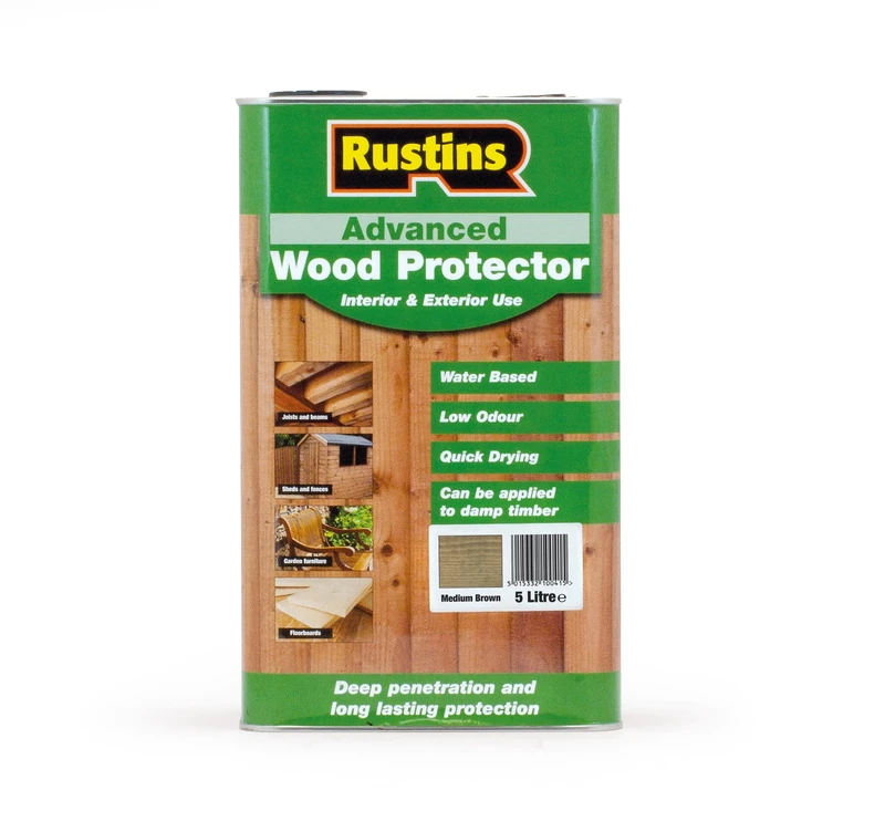 Rustins Advanced Wood Preserver Medium Brown 5L