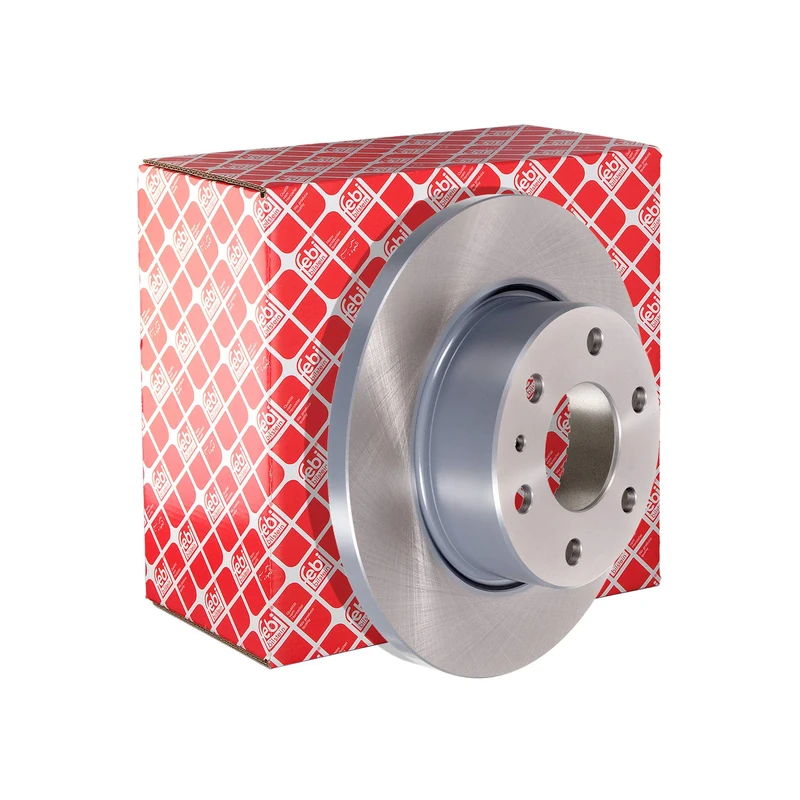 febi bilstein 35341 Brake Disc with ABS pulse ring (1 Brake Disc) rear, full, No. of Holes 6