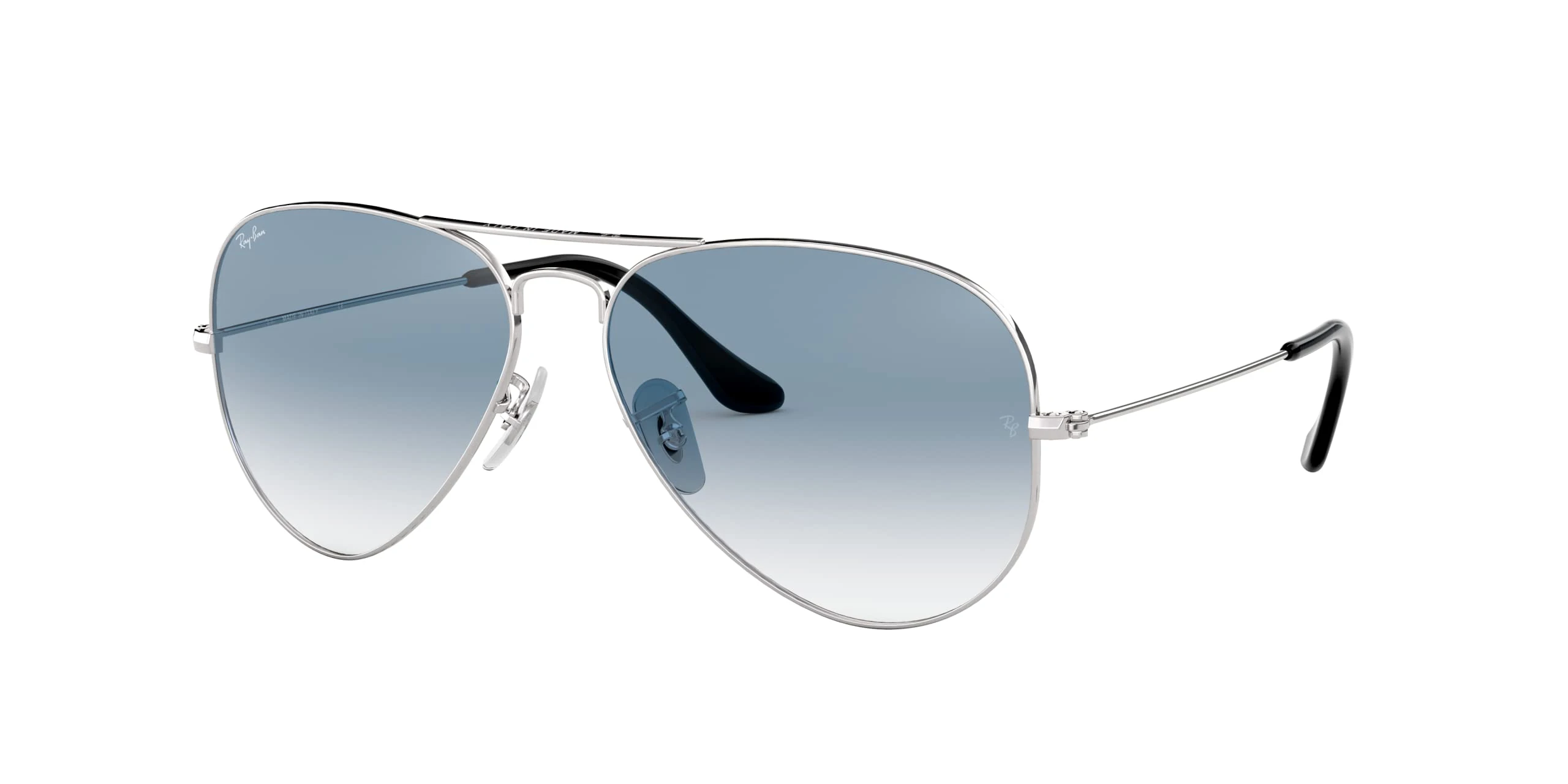 Ray-Ban Unisex Aviator Sunglasses, Silver (003/3f), 62 mm UK