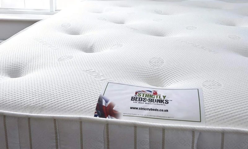 STRICTLY BEDS&BUNKS Memory Foam, Polyurethane, White, Double (135 x 190 cm)