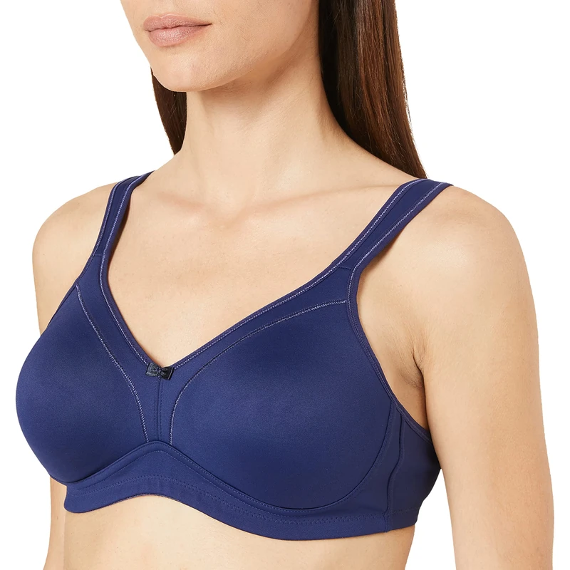 Susa Women's Topsy BHs ohne Bügel Bra -Blue(Navy) 100A