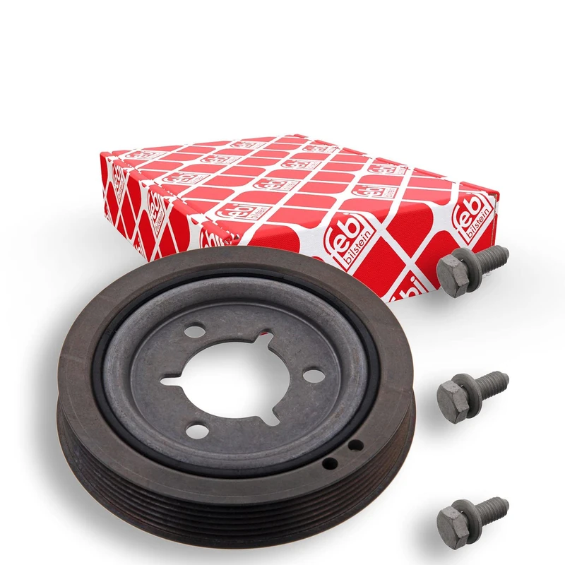 febi bilstein 36350 Pulley decoupled, for crankshaft with screws, pack of one