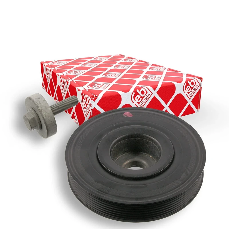 febi bilstein 36247 Pulley decoupled, for crankshaft with screw, pack of one