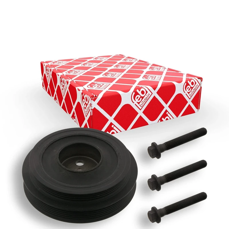 febi bilstein 36626 Pulley decoupled, for crankshaft with screws, pack of one