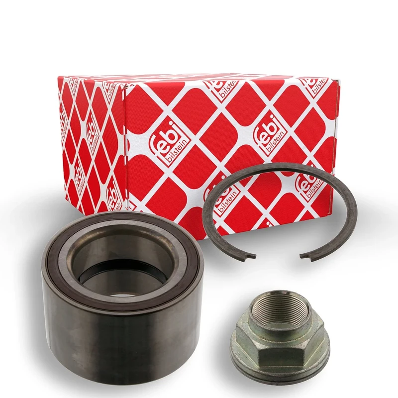 febi bilstein 36309 Wheel Bearing Kit with axle nut and circlip, pack of one
