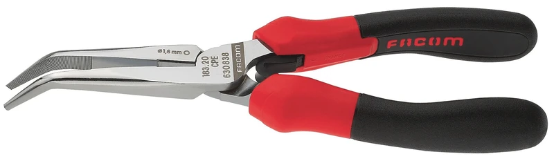 Facom SC.183.20CPE Bent Nose Pliers with Half-Rounded Jaws and Sharpened Tips