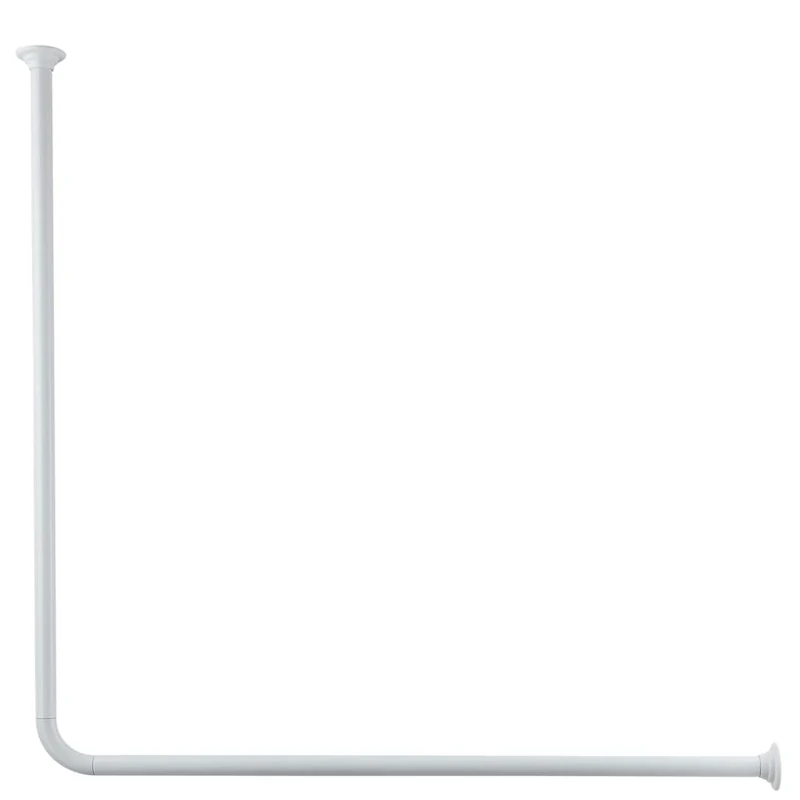 Kleine Wolke 0345100001 Universal Shower Curtain Pole 3 Sizes Diameter 25 mm White