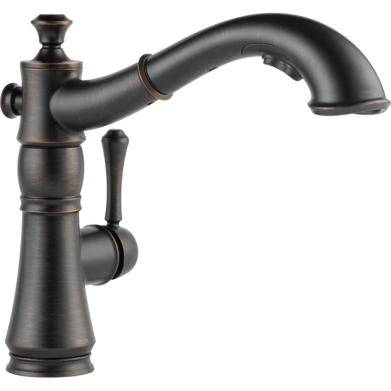 Delta Faucet Cassidy Single-Handle Kitchen Sink Faucet with Pull Out Sprayer and Magnetic Docking Spray Head, Venetian Bronze 4197-RB-DST