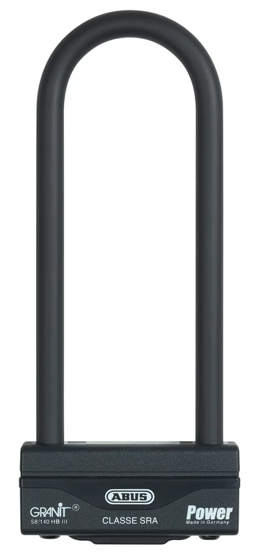 ABUS U-lock Granit Power 58/140HBIII - strong motorbike lock with double locking - security level 18