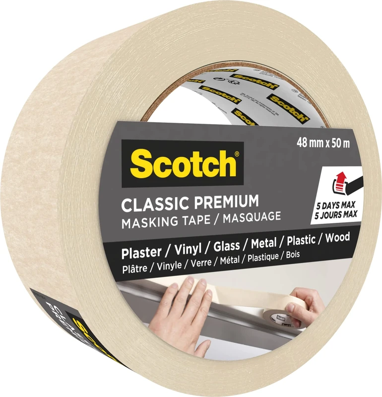 Scotch Premium Classic Masking Tape, 48mm x 50m - Image 1