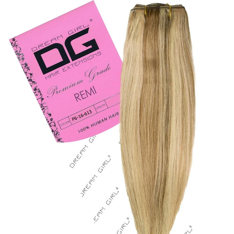Dream Girl 16 inch Colour 6/16/613 Remi Weft Hair Extensions