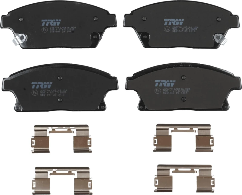 TRW GDB1847 Brake Pad Set of 4 for Vauxhall Mokka/Mokka X (J13) 2012 - Front Axle and other vehicles