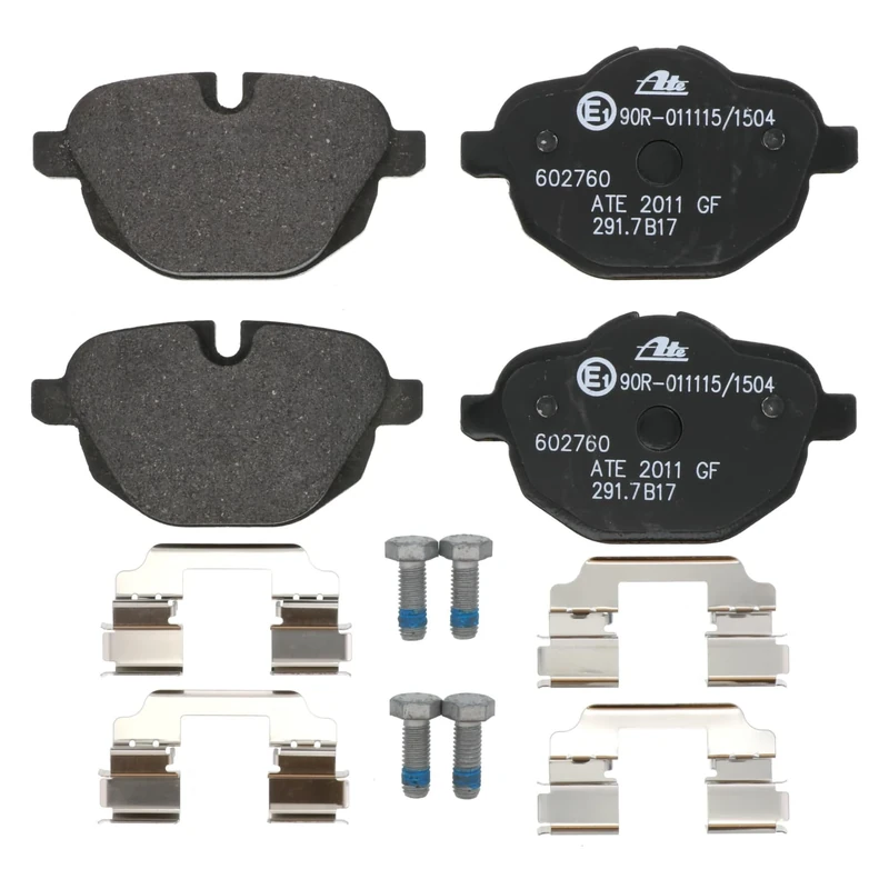 ATE Original Brake Pads - Pad Set - for Disc Brake - 13.0460-2760.2 - ECE-R90 Road Legal, Grey