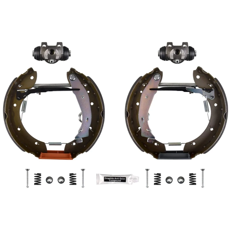 febi bilstein 37486 Brake Shoe Set with additional parts, pack of two