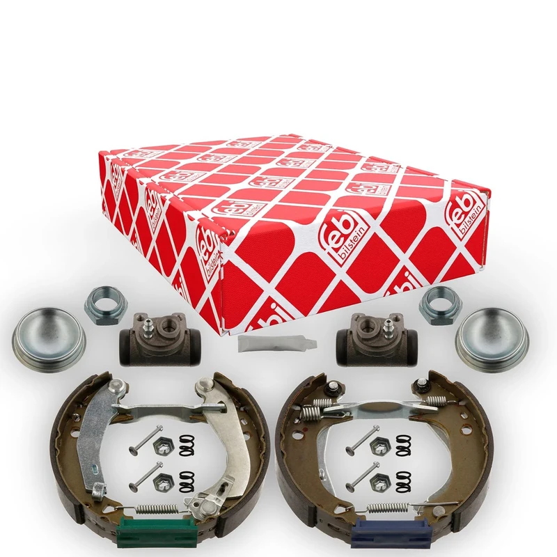 febi bilstein 37496 Brake Shoe Set with additional parts, pack of two