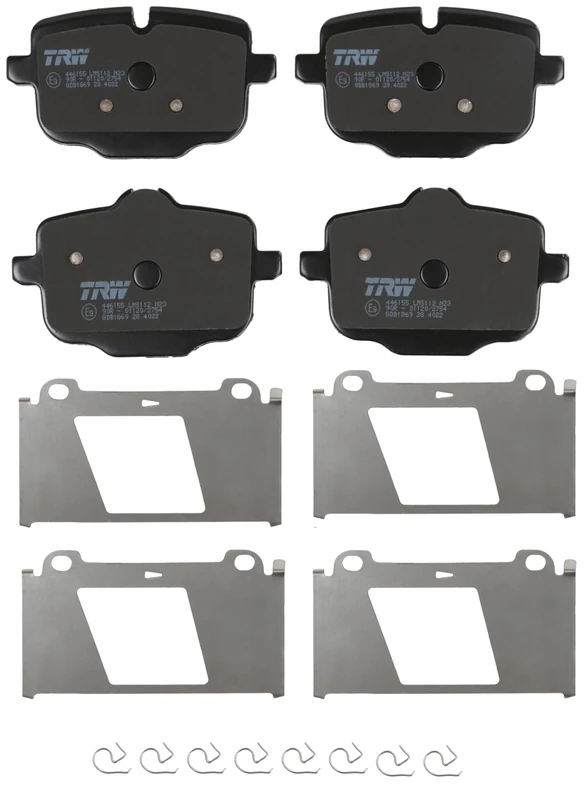 TRW GDB1869 Brake Pad Set of 4 for BMW 5 (F10) 2009-2016 Rear Axle and other vehicles