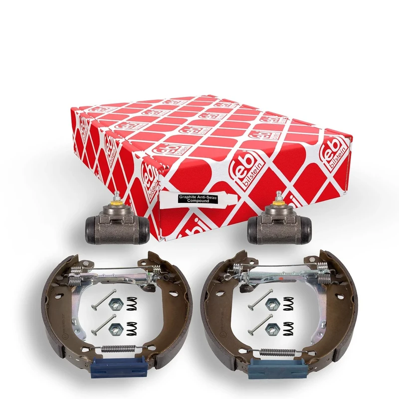 febi bilstein 37500 Brake Shoe Set with additional parts, pack of two