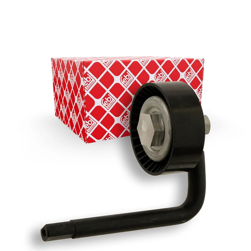 febi bilstein 30116 Tensioner Pulley for auxiliary belt, pack of one