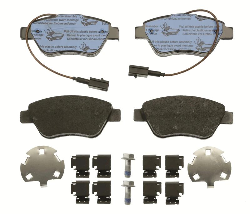 TRW GDB1842 Brake Pad Set of 4 for Fiat 500 (312_) 2007 - Front Axle and other vehicles