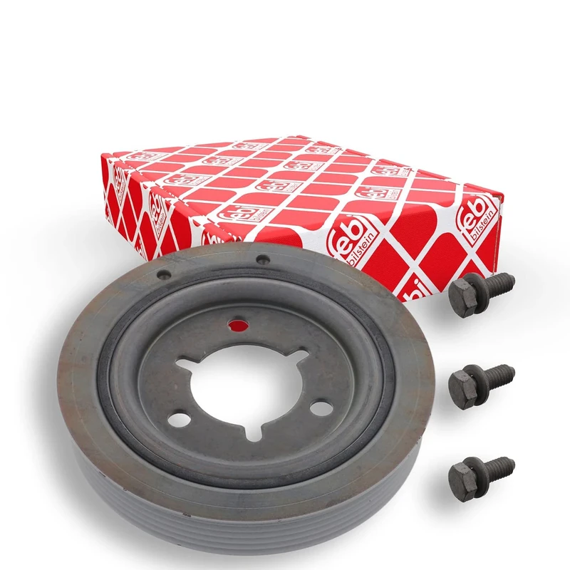 febi bilstein 36886 Pulley decoupled, for crankshaft with screws, pack of one