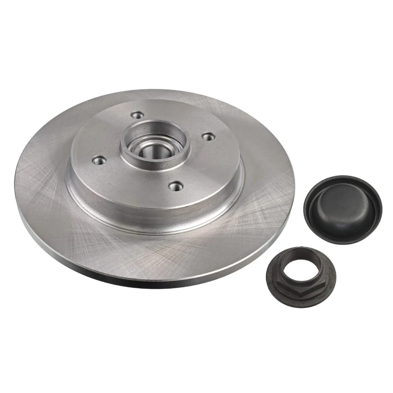 febi bilstein 37680 Brake Disc with bearing and ABS pulse ring (1 Brake Disc) rear, full, No. of Holes 4