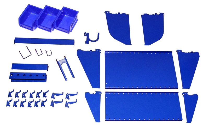 Wall Control Slotted Tool Board Workstation Accessory Kit Pegboard and Slotted Tool Board – Blue