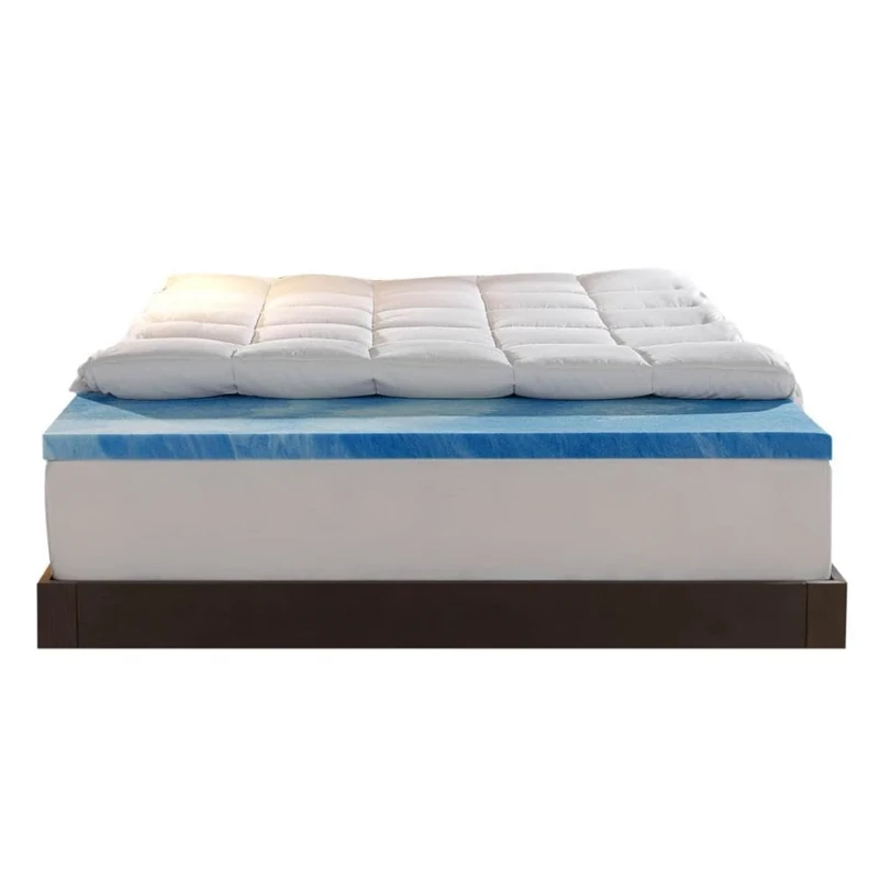 Sleep Innovations 4Inch Dual Layer Mattress Topper. 10year limited warranty. Made in the USA. Cal King Size