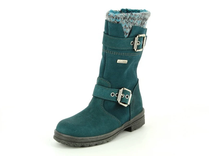 Däumling Boy's Girls' Alia Boots, Bleu Blau Denver Petrol, 10 UK Child
