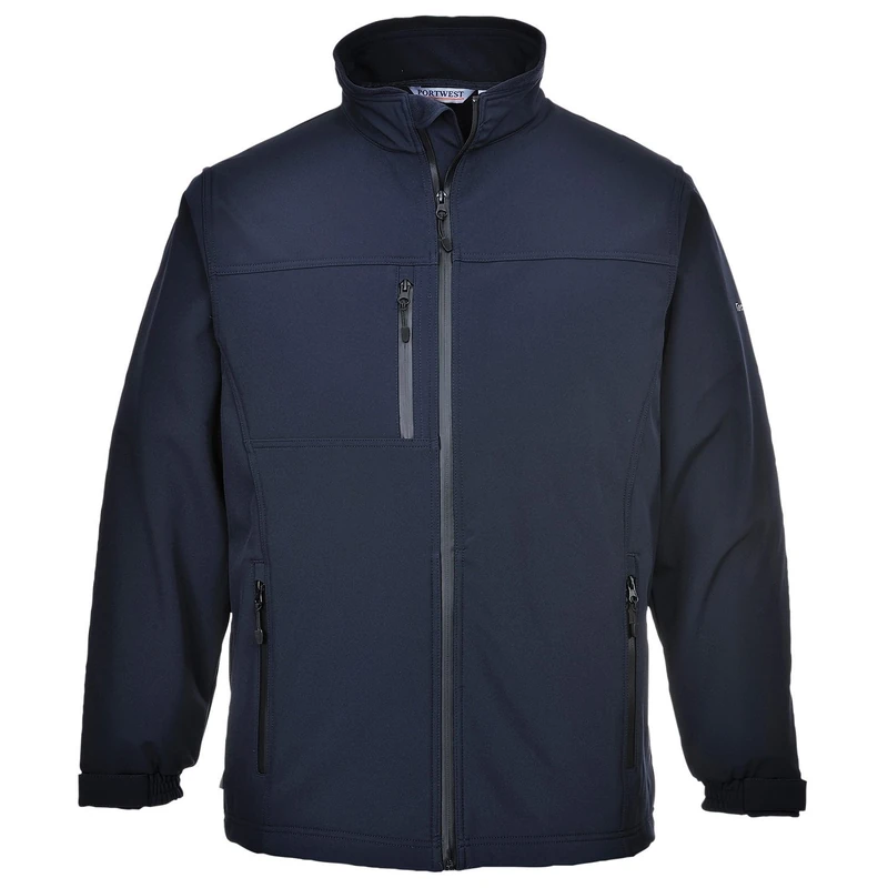 Portwest TK50 Water Resistant Windproof Softshell Jacket (3L) Navy, Large