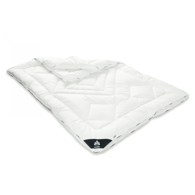 Badenia Bed Comfort Irisette Noblesse 03649900140 09625-10 4-Season Quilted White Satin Fabric, white, 155 cm x 220 cm