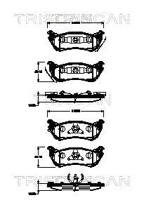 Triscan 8110 23033 Brake Pad Set, disc brake