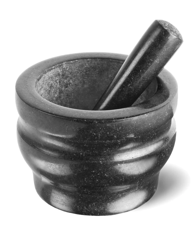 Cole & Mason Worcester Black Pestle & Mortar Set 18cm Granite Herb Grinder