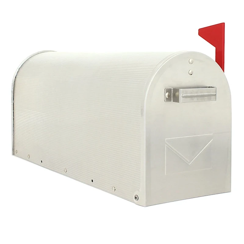 Rottner US Mailbox Aluminum, including mounting material, with mechanical mail notifier, intended for installation on a stand