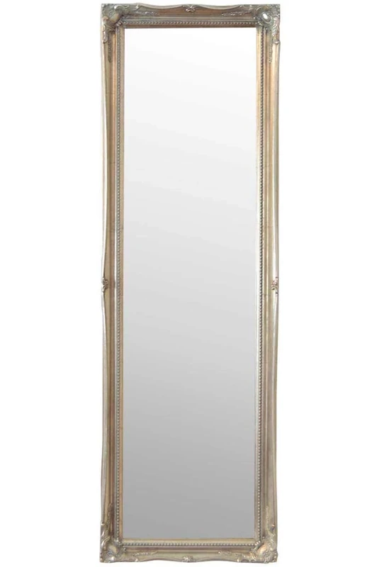 Shabby Chic Mirrors Beautifully Ornate Antique Silver Vintage Style Floor Standing Dressing Mirror-Overall Size: 49 inches x 16 inches (125cm x 40cm),816348710-2