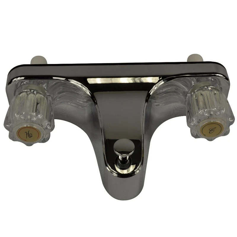 Danco Mobile Home Off-Set Tub/Shower Faucet 8", Chrome with Clear Acrylic Handles, 33055X