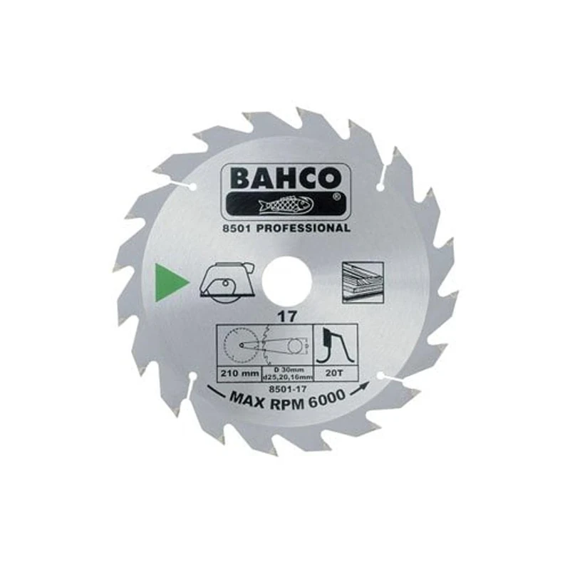 Bahco 8501-31 Circular Saw Blade with 40 Teeth for Wood, 0 V, Silver, 315 mm