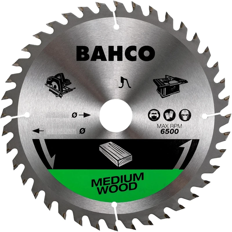 Bahco 8501-23F Circular Saw Blade with 40 Teeth for Wood, 0 V, Silver, 235 mm