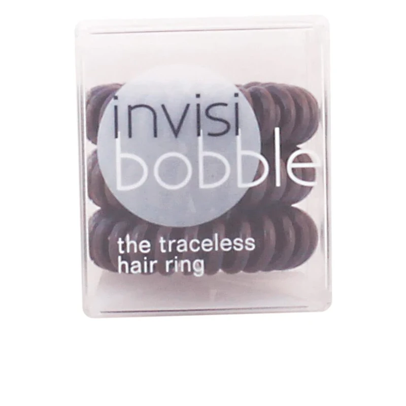 Invisibobble Traceless Hair Ring and Bracelet, Chocolate Brown Suitable for All Hair Types