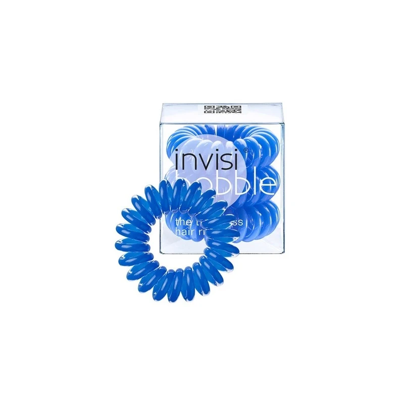 Invisibobble Traceless Hair Ring and Bracelet, Navy Blue Suitable for All Hair Types