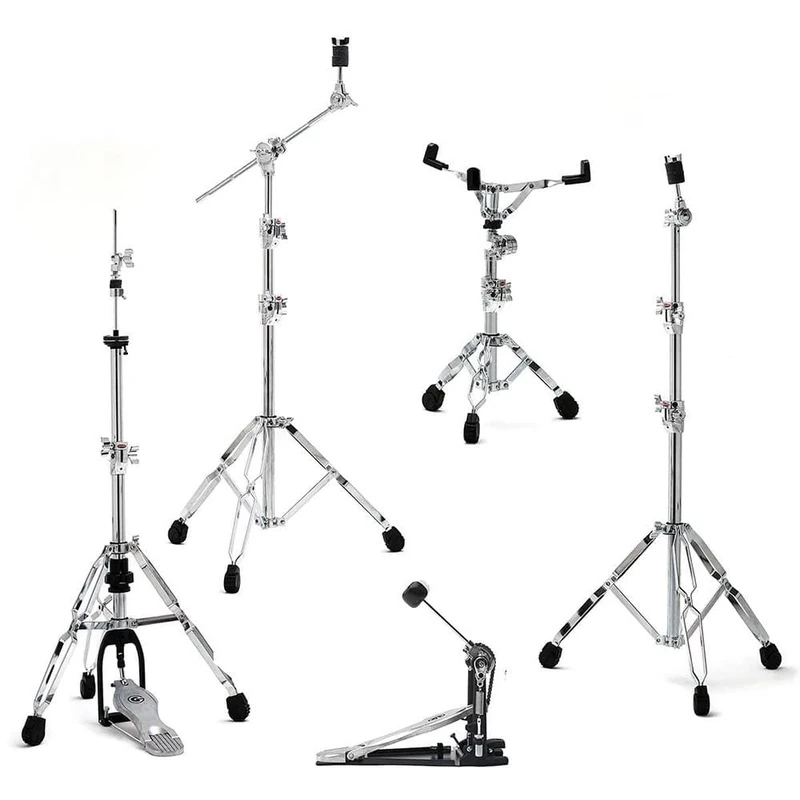 Gibraltar Hardware Pack 6700PK, consisting of: 6706 Snare Stand, 6707 Hi-Hat Stand, 6709 Cymbal boom stand, 6710 Straight cymbal stand, 6711S Single Pedal