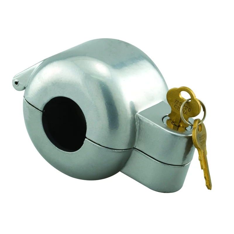 Prime-LINE EP Security S 4180 Device – Doorknob Lock with Key to Block Access to Keyhole, Removeable and Easy to Use, Gray, 2-7/8 in