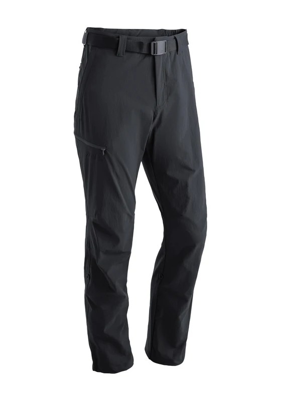 maier sports Nil, Men's Hiking Trousers, Water-Repellent Outdoor Trousers for Trekking and Hiking, PFC-Free, mSTRETCH pro 4 & dryprotec, Roll-up Function Black