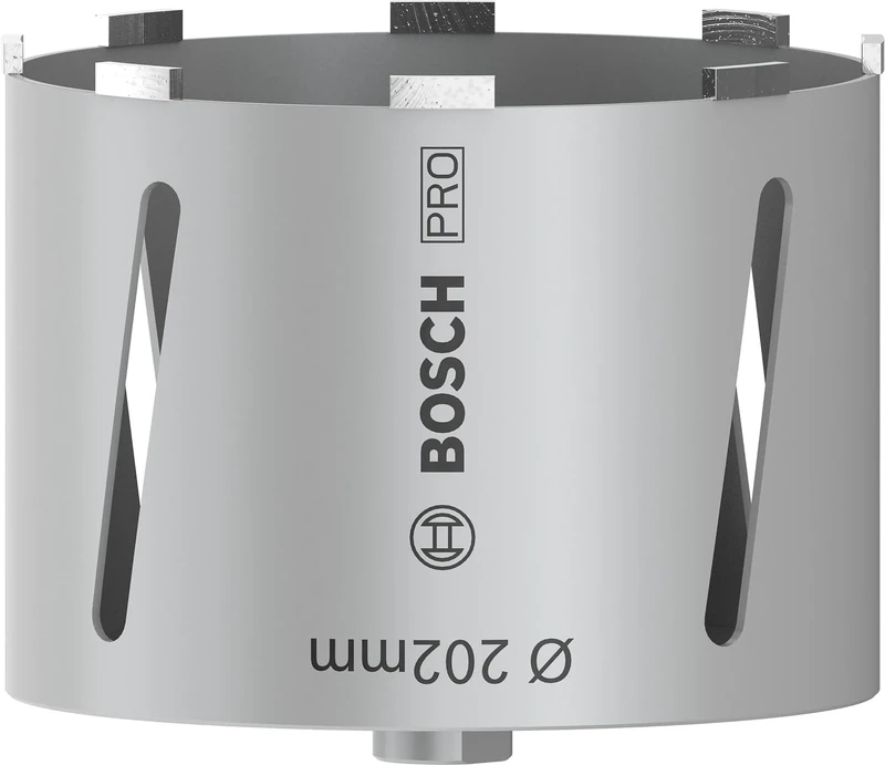 Bosch 1x PRO Multi Material Dry Diamond Core Cutters for G 1/2-Inch and Diamond Drills (for Lime and sand bricks, Brick, Ø 202 mm, Professional Accessory Diamond Drill)