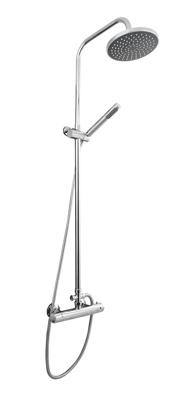 nuie JTY375 | Modern Bathroom Round Thermostatic Bar Shower With Free Kit , 1245mm x 267mm, Chrome