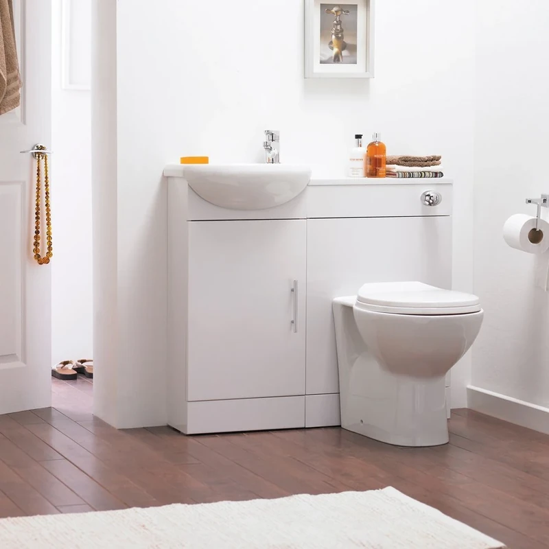 Premier SIE001 Sienna High Gloss Cloakroom Furniture - White