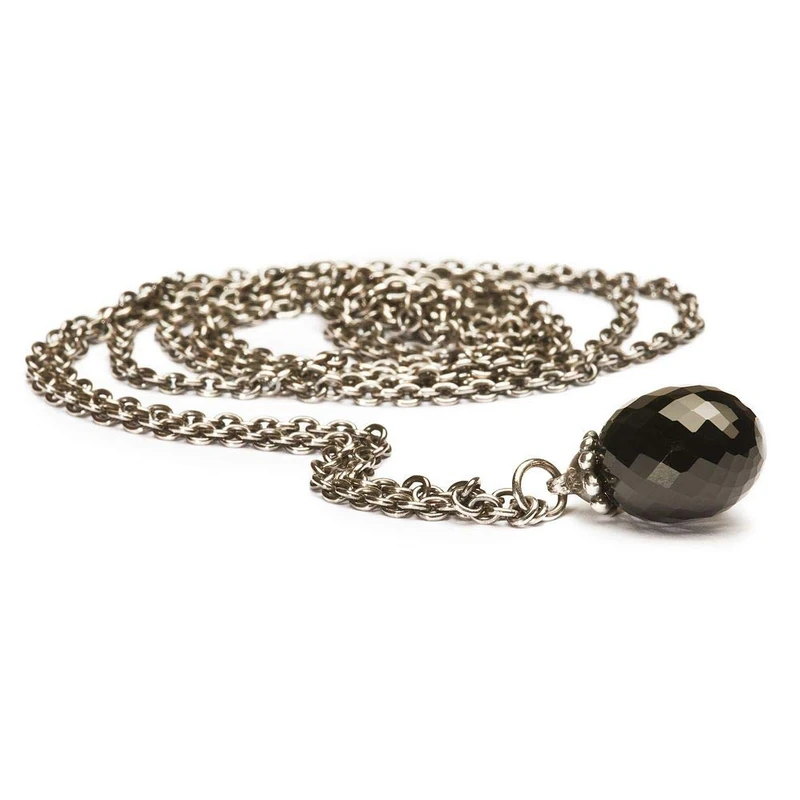 Trollbeads Silver 925 Fantasy Necklace Black Onyx, 90 cm / 35.4 in